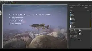 Fish boids algorithm, Lua script
