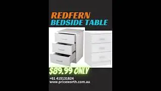 SALE!! REDFERN 3 DRAWERS BEDSIDE - BUY NOW!!  $89.99 only
