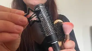 ASMR friend does your makeup & hair for a party🎀 you’re late  😱 no talking 