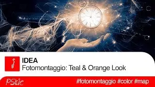 Fotomontaggio astratto con Mappa Colore Gradiente 