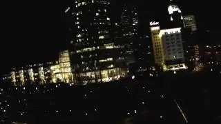 Myriad Gardens, OKC, OK - 2013 winter night. Quadcopter aerial video.