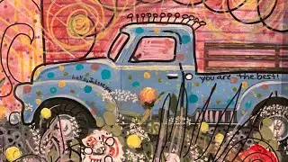 Grab some thrift store art & paint along! inner child upcycle art #lizafif #artisticjoy #artforfun