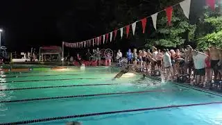 200-yard Freestyle Relay, Hamilton Mill, 22 June 2023.  Morgan 4th leg, Lane 4.