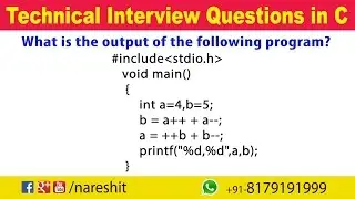 Modify Operators | C Technical Interview Questions and Answers | Mr. Srinivas