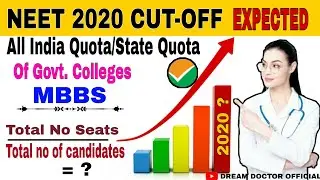 NEET 2020 Cut Off for Govt. Colleges (AIQ & State Qouta) | MBBS | [ General, OBC, SC, ST ]