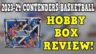 HOBBY BOX REVIEW! 2023 24 Panini Contenders Basketball Hobby Box Review and Opening!
