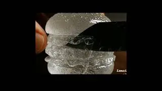 cutting a glass burger 🍔