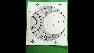 Crescent Moon Mandala Art Tutorial
