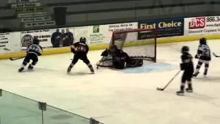 Great Keegans hockey goalie save on 12/5/10