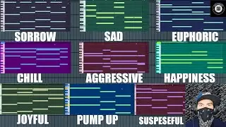 9 chord patterns for 9 different emotions. #chord  #flstudio #producer #chordprogression #chordpiano