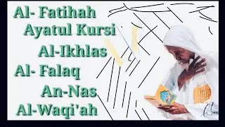 FAATIHA, &Agrave;YATUL KURSIY, LIXLAAS, FALAXI, NAASIR, ( S&Euml;RI&Ntilde; ABDU RAHMAAN MB&Agrave;KKE )