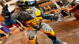 Werewolf Wolverine REAL GROWLING @ WICKED Comic Con Boston 2024 by Cosplayer Nation