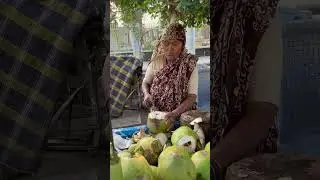Hardworking Old Mom Selling Coconut - Street Food of Bangladesh #shorts #streetfood
