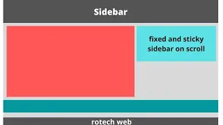Sidebar - fixed and sticky sidebar on scroll