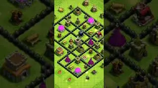 Th 8 anti three star base for pushing. full tutorial on channel #youtubeshorts #failed gamer YT