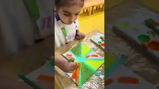 Kids Rangoli Art on Canvas ✨🪔 #shortsart #diwali #rangoliart