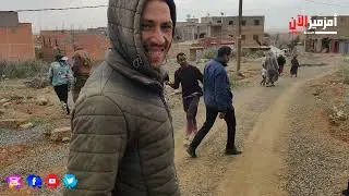 رياح قوية تقتلع خيام المتضررين من زلزال الحوز بحي رگراگة أمزميز  #زلزال_الحوز