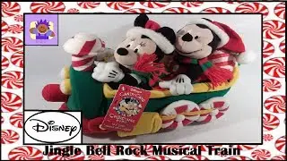 2000 Disney Christmas Mickey and Minnie Jingle Bell Rock Musical Train Plush