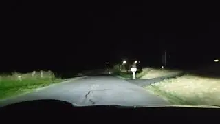 Porsche Taycan Amazing LED PDLS Matrix Headlight on rural country