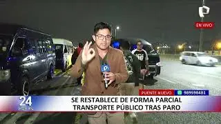 El Agustino: transporte público empieza a normalizarse en Puente Nuevo tras paro