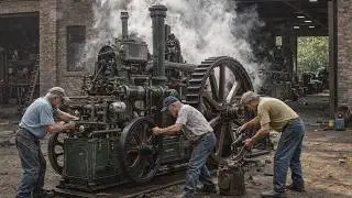 When Ancient Diesel Engines Wake Up (1881–1950s) | Cold Start & First Run After Decades