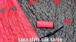 Half and half design work sana silk sarees
