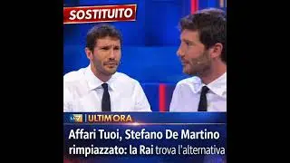 La Rai trova finalmente il sostituto ed affida a S... #stefanodemartino #demartino #rai1 #affarituoi