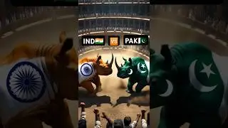 India vs Pakistan The Epic Battle of Two Rhinos#shorts#indiavspakistan#animal#rhinos#ytshort#cartoon