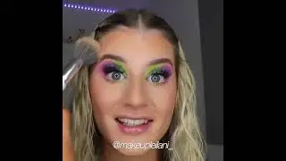 Makeup Tutorial | Rainbow Eye makeup | Colorfull Eyes | Easy & Quick Makeup | Short video | Shorts
