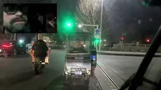 torno a casa nella notte gelida Cinese