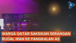 Momen Warga Qatar Saksikan Rudal Iran Serang Pangkalan AS