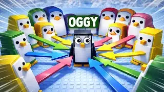 I Played The Funniest GAME Knockout PENGUIN 🤣ft.Oggy)