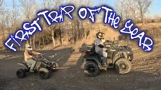 First ride of the season, Making a trip to Fort Dodge, Ia.. Track and trail riding. Sport quads.
