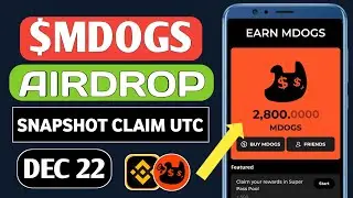 Money Dogs Listing Date | Snapshot Claim & Launchpool Ends on Dec 22 6am UTC | Money Dogs New Update