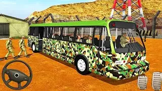 Army Bus Driver US Soldier Transport Duty - Offroad Driving Bus - Android GamePlay