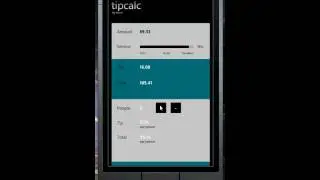 TipCalc for Windows Phone 7 by Kitron Software