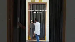SS metal Folding and sliding Heavy strong Mosquito mesh doors #maindoor #Pleated #Mosquito 🦟 #letest