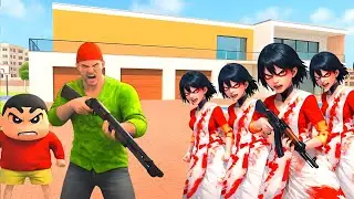 😱 Jack & Shinchan Fight with Kamla Gang 🔥 Indian Theft Aura Simulator 🥰 