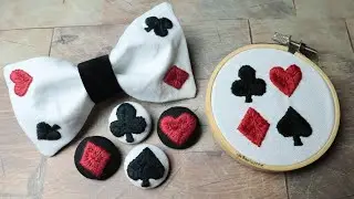 Hand Embroidery I Card Symbols  Clubs ♣  Hearts ♥  Diamonds ♦  Spades ♠