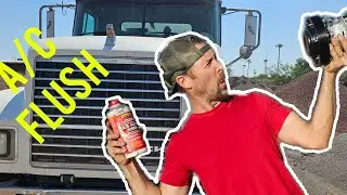 Mack A/C replacement! System flush! Mobile diesel mechanic style!