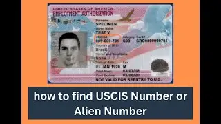 how to find USCIS Number or Alien Number