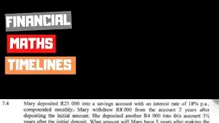 Grade 12 financial maths timelines exam style question