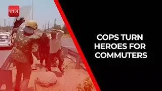 UP: Cops save stranded commuters on Mathura road as 'Agnipath' protesters pelt stones