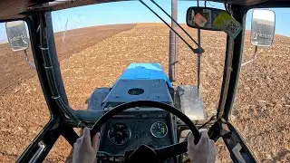 Cab View | Tractor + Tooth Harrow | Harrowing the Field