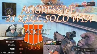 AGGRESSIVE 21 KILL SOLO WIN - COD Blackout (PS4)