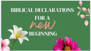 5 Biblical Declarations for a New Season/New Year...simple...to be done in less than 5 minutes!