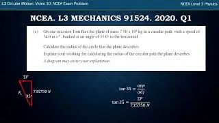 NCEA L3 Physics. Mechanics: Circular Motion. Video 10: NCEA Exam Problem