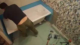 installation of an acrylic bathtub in Kyiv ТМ Ravak.