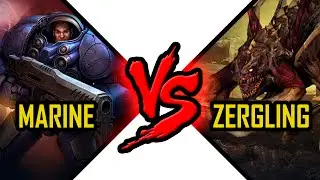 Starcraft 2 Marine vs Zergling SC unit Battle Terran vs Zerg fight