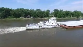 The M/V New Dawn @ Lock and Dam 25 Winfield Missouri